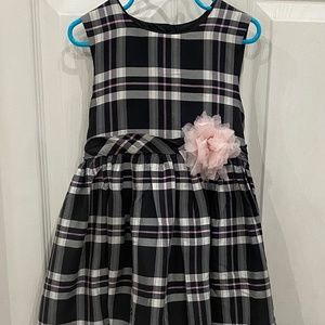 Perfectly Dressed plaid silk party dress, girls size 6